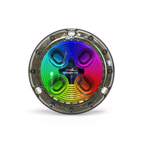 Illuminazione subacquea per barca - Piranha P4CC Hi Power - BluefinLed - per yacht / LED RGBW / per montaggio in superficie