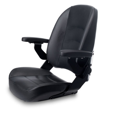 Sedile per barca - COMMANDER BLACK - Shockwave Seats - con braccioli / 1 posto / nero
