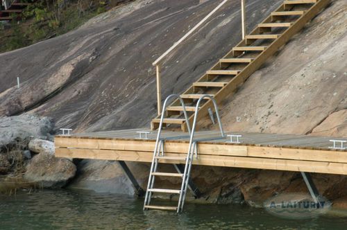 Scaletta da bagno - 081050 - A-Marinas - per pontile / sommersa / in acciaio inossidabile