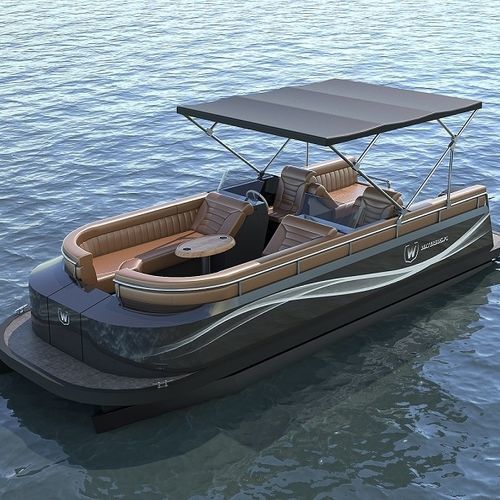 Pontoon boat fuoribordo - Aqua Fun 22 - Waterbus S.C. - open / con console laterale / da pesca