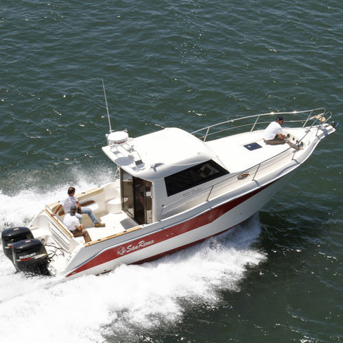 Cabin-cruiser fuoribordo - 930 Fisher Lux - San Remo Boats - bimotore / hard-top / da pesca sportiva