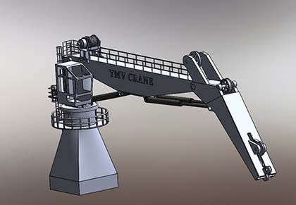 Gru per nave - LIMITED SPACES - YMV CRANE AND WINCH SYSTEMS - per cantiere navale / di bordo / con braccio articolato