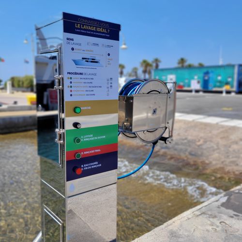 Impianto di dissalazione con pulitrice ad alta pressione - Fixed Ecostation - AZURETREND | ECOTANK | EMERGENSEA | MONAWA - fisso / risciacquo con acqua dolce / lavaggio con acqua salata