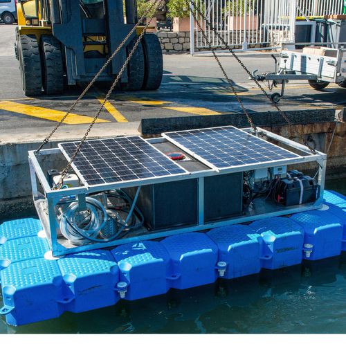 Stazione mobile di pulizia per barca - Floating Ecostation - AZURETREND | ECOTANK | EMERGENSEA | MONAWA - galleggiante