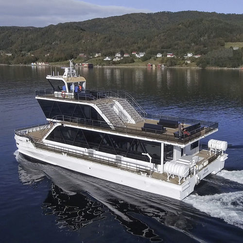 Barca professionale barca per trasporto passeggeri - ALUSAFE CAT 24 Hybrid - Maritime Partner AS - catamarano / ibrida diesel-elettrica / in alluminio
