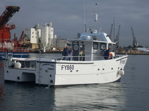 Barca professionale barca da pesca professionale - Cornish Lass - Catapult Catamarans Marine Projects Ltd - catamarano / entrobordo