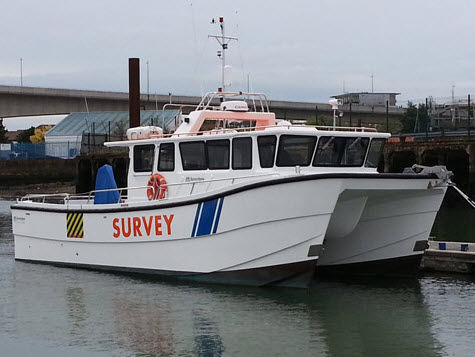 Barca professionale nave idrografica - Echo Explorer - Catapult Catamarans Marine Projects Ltd - catamarano / entrobordo