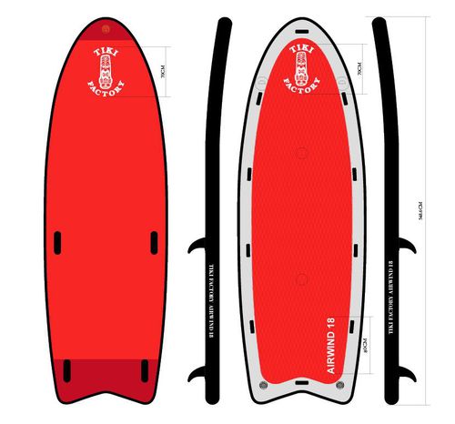 Stand-up paddle gonfiabile - AIRWIND 18 - TIKI FACTORY - allround / da windsurf / per principiante