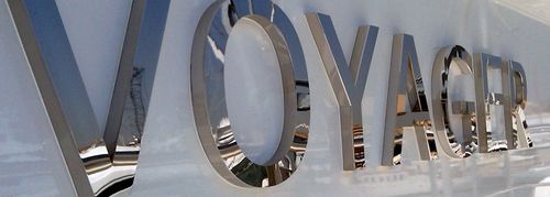 Lettera per yacht - APPLELEC YACHT SIGNS - in acciaio inossidabile lucido / LED / 3D