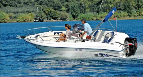 Barca open fuoribordo - RM 18 - Rancraft Engineering Srl - con console centrale / con prendisole