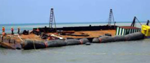 Gonfiabile di sollevamento - Qingdao Huanghai Marine Airbags Manufacture Co ltd - per porti e terminali / di varo / per salvataggio di imbarcazioni in avaria