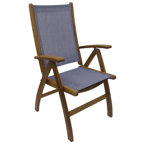 Sedia standard per barca - CUSK113T18_Denim - Eurodesign - pieghevole / con braccioli / in tessuto