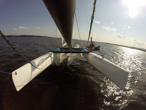 Catamarano sportivo con foil - Mystere ESPADON AD - Voile Sansoucy - da turismo / per due persone