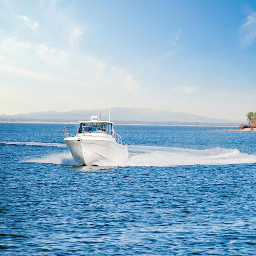 Barca da pesca e diporto fuoribordo - BONITO 32 OB - MERCAN YACHTING - bimotore / hard-top / in fibra di vetro