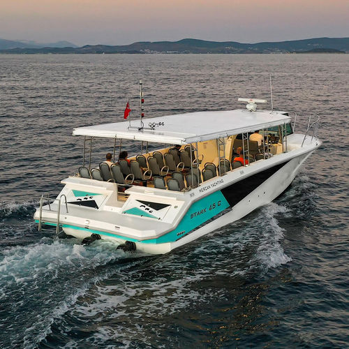Barca professionale barca per trasporto passeggeri - STARK 45-C - MERCAN YACHTING - barca di supporto per immersioni / entrobordo / diesel