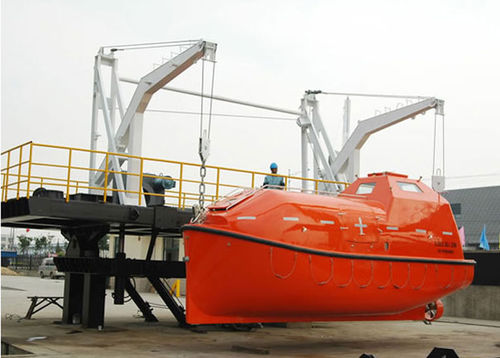 Gruetta per scialuppe di salvataggio - Chongqing Guanheng Technology & Development - per nave / a gravità / pieghevole