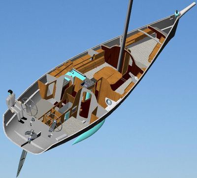 Barca a vela da crociera rapida - Elf-1238 - Uniworkboats SIA - con 3 cabine / con 2 cabine / con bompresso