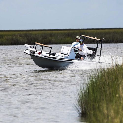 Barca open fuoribordo - Mosquito - Beavertail Skiffs - con console centrale / da pesca sportiva / skiff