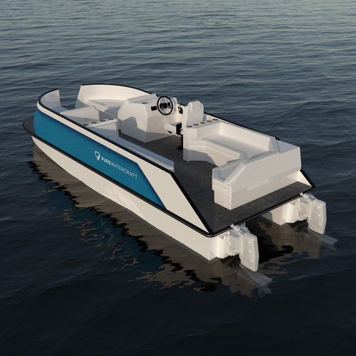 Pontoon boat fuoribordo - Pure Watercraft - elettrico / bimotore / open