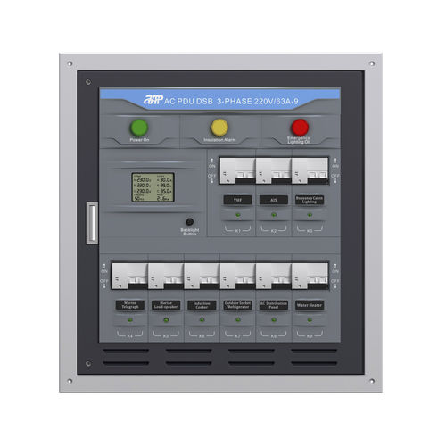 Unità di distribuzione di alimentazione per barca - AC PDU DSB 3 Phase 230V/63A-9 Sub Motorized Panel - APM TECHNOLOGIES (Dongguan) Co., Ltd