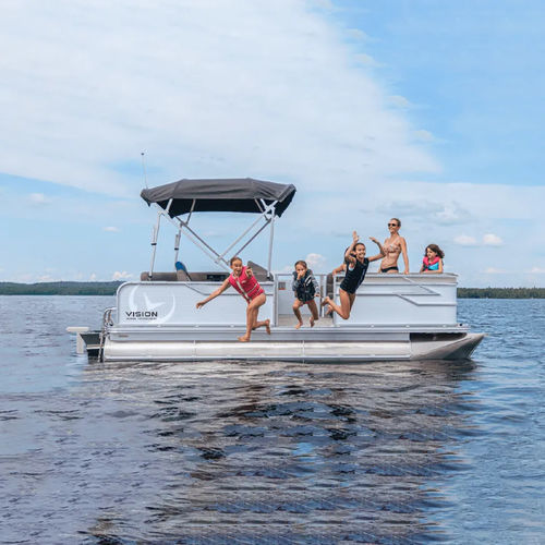 Pontoon boat fuoribordo - V17 - Vision Marine Technologies - elettrico / open / da crociera