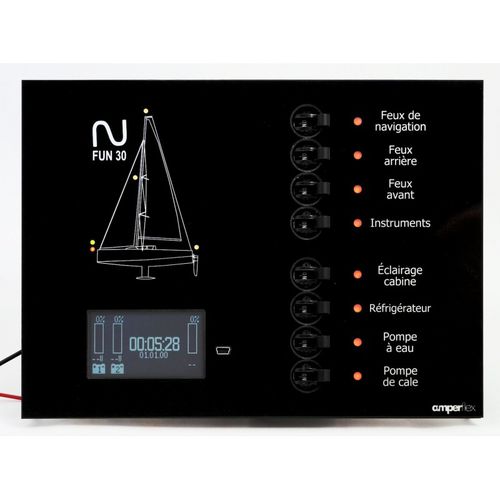 Quadro di controllo per barca - BP08HMN - amperflex - per yacht / per batteria / per cisterna