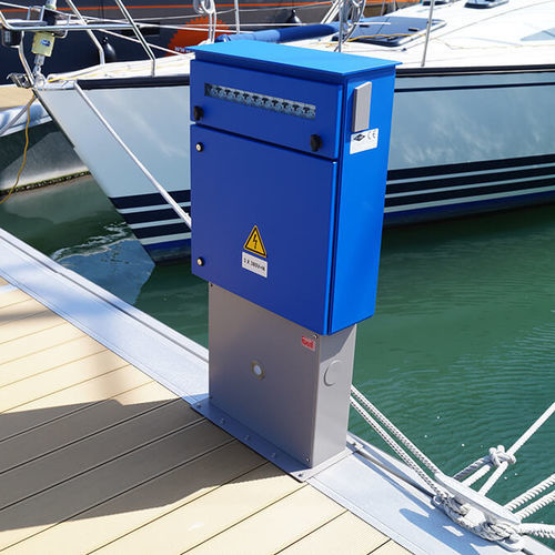 Colonnina di distribuzione elettrica - K08 - ARABEL NV - MARINA INTEGRATED SYSTEMS - per pontile / in gesso / LED