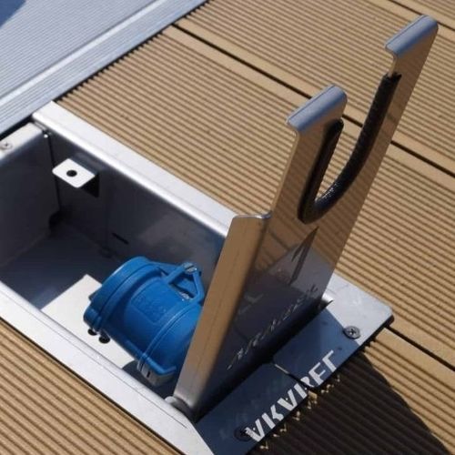 Colonnina da incasso - PKD series - ARABEL NV - MARINA INTEGRATED SYSTEMS - di distribuzione elettrica / di distribuzione di acqua / per pontile