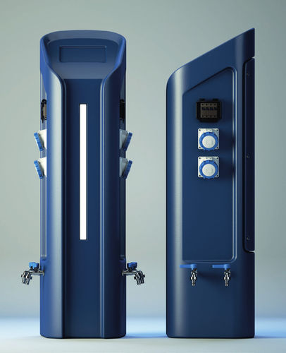 Colonnina di distribuzione elettrica - RP Two - SYSTEM GROUP MARINE - di distribuzione di acqua / per pontile / LED