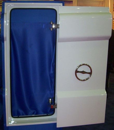 Porta per yacht - SM Krom Yat ve Gemi Ekipmanlari Tas. San. Tic. Ltd. Sti. - a pantografo / in acciaio inossidabile / in alluminio