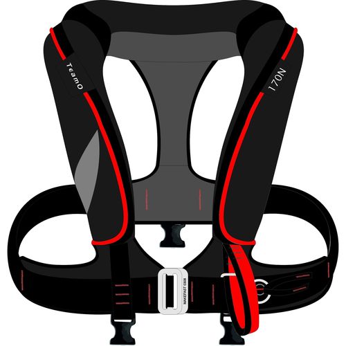 Giubbotto di salvataggio autogonfiabile - 2782646 - TeamO Marine - 275 N / unisex / con imbracatura di sicurezza