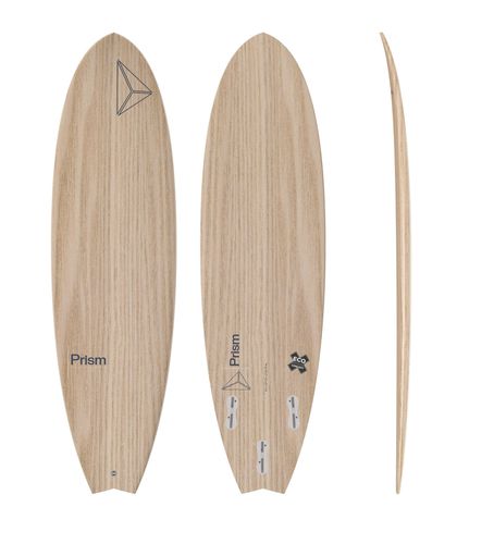 Tavola da surf fish - Fish 6’4 PAULOWNIA ORIGINAL SERIES FCS 2 - Prism Surfboards - per livello intermedio / in fibra di vetro / in PSE
