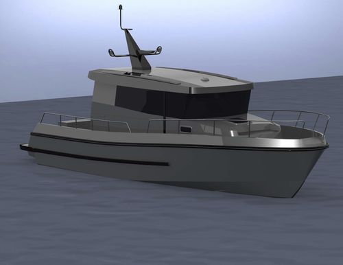 Cabinato entrobordo - BY34 - Brizo Yachts - hard-top / con cockpit chiuso / con cabina