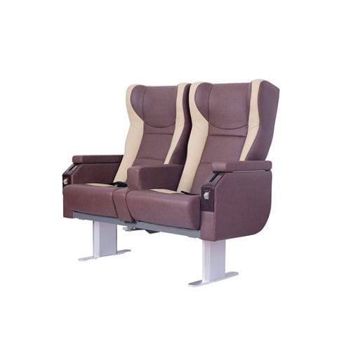 Sedile per nave passeggeri - LKZY-06 - Qilin Marine international co., Ltd - con braccioli / con schienale reclinabile / 2 posti