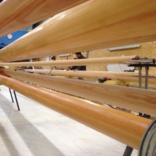 Albero per sailing yacht - AURIQUE ET HOUARI - WoodSpars - in legno / da regata / one design