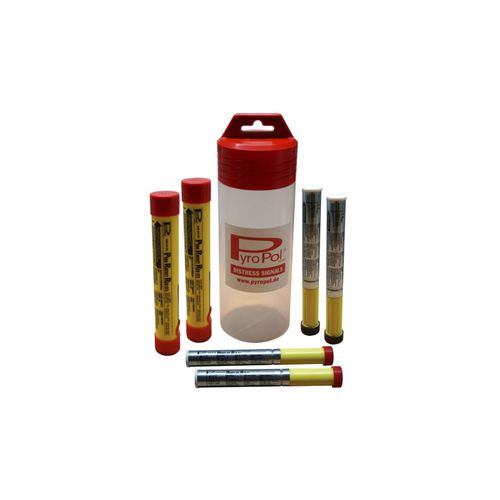 Kit di emergenza per barche : navigazione costiera (luci manuali, fumogeni manuali, razzo di segnalazione) - 2-1308200 - PyroPol GmbH