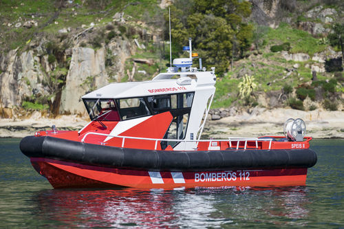 Barca professionale motobarcapompa - RAL-850 - AISTER ALUMINIUM SHIPYARD - fuoribordo / in alluminio
