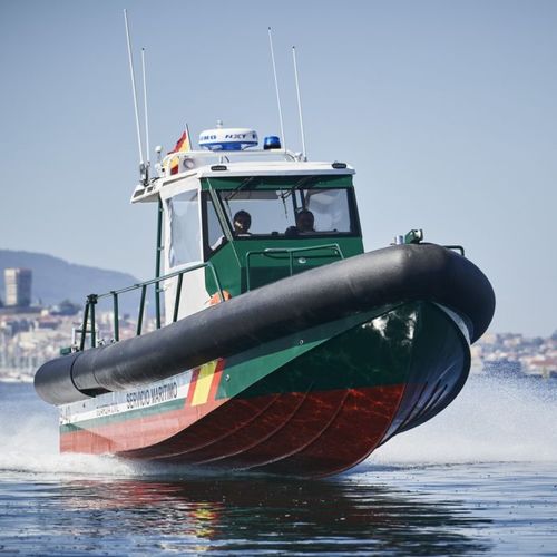 Barca professionale patrol boat - RAL 1100 - AISTER ALUMINIUM SHIPYARD - fuoribordo / in alluminio