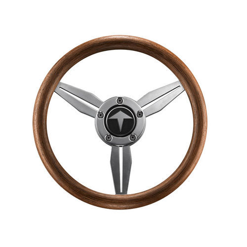 Volante per barca a motore rivestito con vernice poliuretanica - Atlas - Ros Industrie srl - in alluminio / rivestimento in cuoio / racing