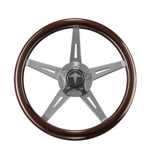 Volante per barca a motore in alluminio - Diadema - Ros Industrie srl - in mogano / racing