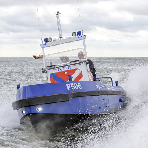 Barca professionale patrol boat - BN234 - HABBEKE SHIPYARD - barca di supporto per immersioni / fuoribordo / in alluminio