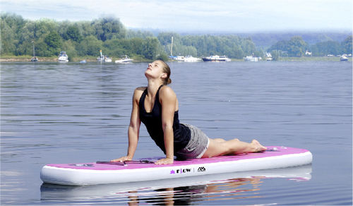 SUP gonfiabile - Flow - aquamarina - allround / per yoga / per adulto