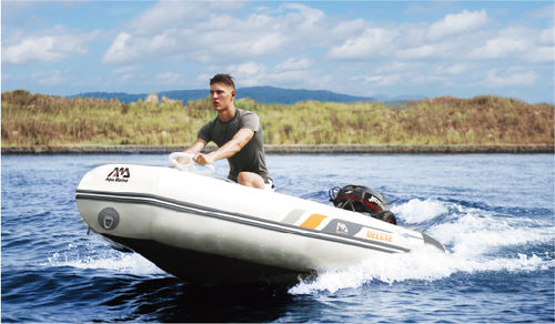 Gommone fuoribordo - DELUXE - aquamarina - sportivo / per la pesca / max. 3 persone