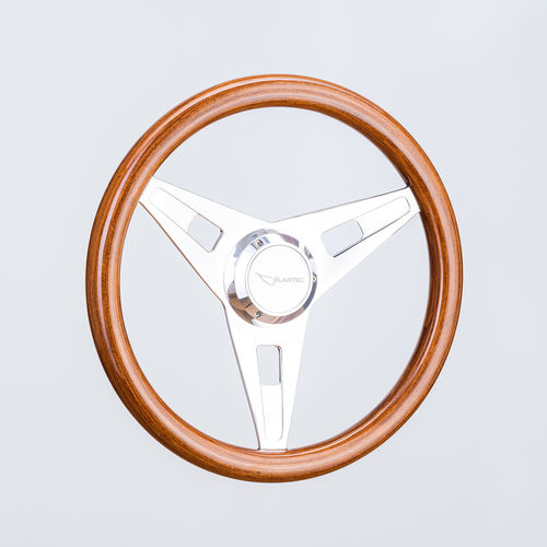 Volante per barca a motore in alluminio - SW0043 pol/mah-light - Volantec OOD - in mogano / tradizionale / design