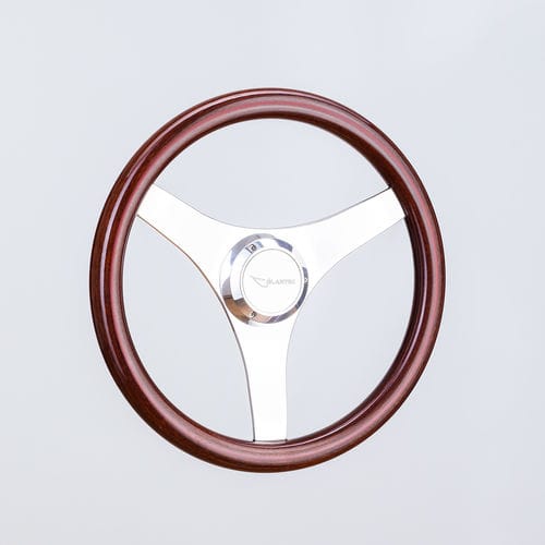 Volante per barca a motore in alluminio - SW0045 pol/mah-medium - Volantec OOD - in mogano / tradizionale / design