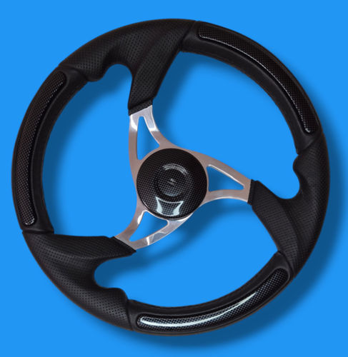 Volante per barca a motore in alluminio - SSS04 - Volantec OOD - nero
