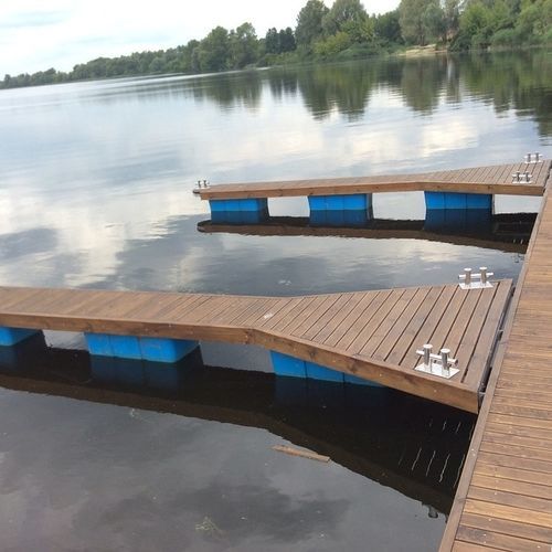 Dock finger in acciaio galvanizzato - W740 - UHP - in legno