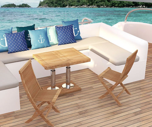 Sedia standard per barca - Aspen - Mia Marin - pieghevole / in teak
