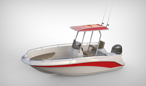 Barca open fuoribordo - MARLIN 500 ECO - Alesta Marine - con console centrale / da pesca sportiva / max. 5 persone
