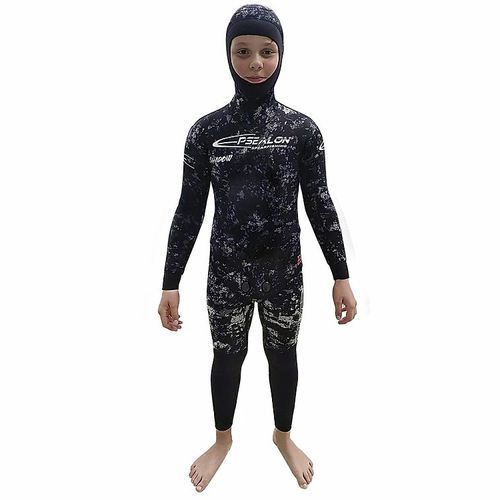 Muta neoprene per pesca subacquea - Shadow camo - EPSEALON - a maniche lunghe / monopezzo / con cappuccio
